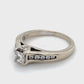 14K White Gold Diamond Lady's Fashion Ring; 2.5DWT; Size 6