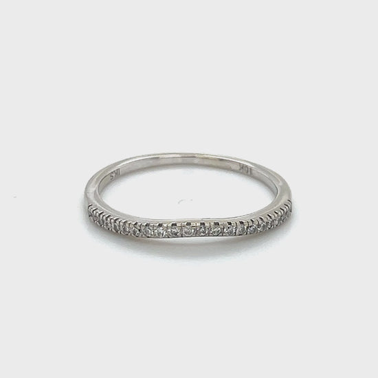 10K White Gold Diamond Lady's Fashion Ring; Size 9