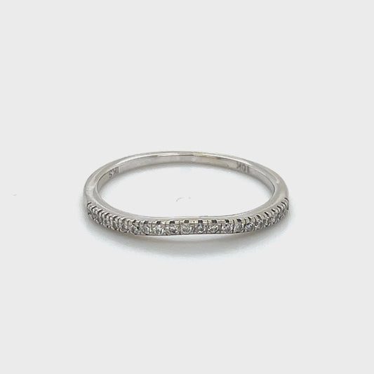 10K White Gold Diamond Lady's Fashion Ring; Size 9