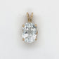 14K Yellow Gold Aquamarine Pendant; 1.3DWT; 2g