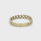 10K Yellow Gold Chain Link Ring; Size 8