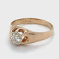 14K Yellow Gold Diamond Lady's Solitaire Ring; 2.9DWT; Size 10