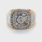 14K Yellow Gold & Diamond Gentleman's Ring; 9.1DWT; Size 11