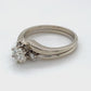 14K White Gold Diamond Stackable Ring; Size: 7; 4.4g