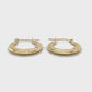 14K Yellow Gold Hoop Earrings; 1.1DWT; 1.7g