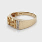 10K Yellow Gold Gentleman's Ring; 2.1DWT; Size 10