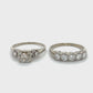 14K White Gold Diamond Lady's Wedding Ring Set; Size 9
