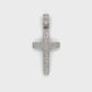 10K White Gold Diamond Cross Pendant