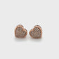 10K Rose Gold Diamond Heart Earrings; .25CTW; 2.6g