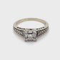 14K White Gold Diamond Ring; 0.46CTW; Size 8.5; 3.9g