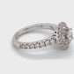 14K White Gold Diamond Ring; Vera Wang; 0.65CTW; Size 5