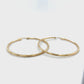 10K Yellow Gold Hoop Earrings; 1.9DWT; 2.9g