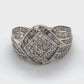 10K White Gold Diamond Ring; 1.25CTW; Size 7; 5.9g
