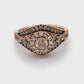 10K Rose Gold Halo Diamond Ring; 0.75CTW; Size 6; 3.8g