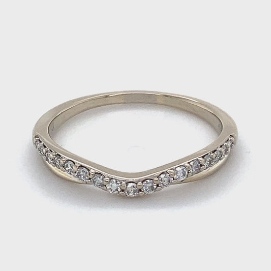 14K White Gold Diamond Ring; 0.51CTW; Size 8.5; 2.5g