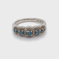 14K White Gold Blue Diamond Ring; 0.50CTW; Size 7