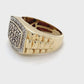 10K Yellow Gold & Diamond Gentleman's Ring; 3.8DWT; Size 8