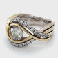 14K Yellow Gold Diamond Lady's Fashion Ring; 5.5DWT; Size 7.5