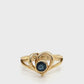 18K Yellow Gold Sapphire Ring; Size 4; 2.6g