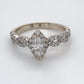 14K White Gold Diamond Ring; 0.56CTW; Size: 8; 2.5DWT