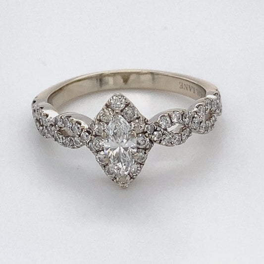 14K White Gold Diamond Ring; 0.56CTW; Size: 8; 2.5DWT