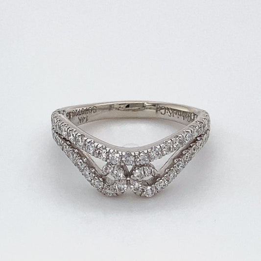 14K White Gold Diamond Ring; 0.50CTW; Size 3.5; 2.4g