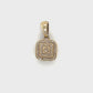 10K Yellow Gold Diamond Square Pendant; 0.10CTW; 1.5g
