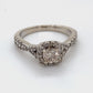 14K White Gold Diamond Ring; 0.75CTW; Size 7; 4.3g