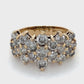 14K Yellow Gold Diamond Lady's Fashion Ring; 4.0DWT; Size 7.25