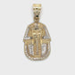 10K Two-Tone Gold Pharaoh Pendant; 1.4DWT; 2.2g