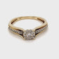 10K Yellow Gold Diamond Ring; 1.4DWT; 0.20CTW; 2.3g; Size 7