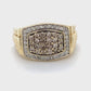 10K Yellow Gold & Diamond Gentleman's Ring; 3.8DWT; Size 8