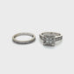 14K White Gold Diamond Lady's Wedding Ring Set; Size 7