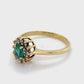 18K Yellow Gold Diamond & Emerald Ring; 1.4DWT; Size 6