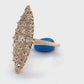 14K Yellow Gold Diamond Lady's Fashion Ring; 2.3DWT; Size 4.5