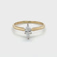 14K Yellow Gold Diamond Lady's Solitaire Ring; Size 14