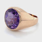 14K Yellow Gold Synthetic Sapphire Lady's Ring; 8.9DWT; Size 8