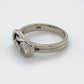 10K White Gold Diamond Ring; 0.24CTW; Size 5; 3.0g