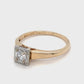 14K Yellow Gold Lady's Diamond Solitaire Ring; 1.1DWT; 1.7g; Size 6.5