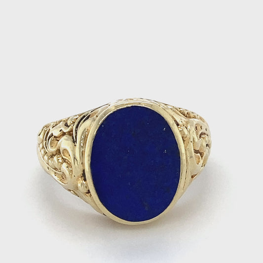 14K Yellow Gold Gentleman's Ring; 7.3DWT; Size 11