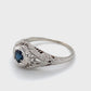 18K White Gold Sapphire Lady's Ring; 1.1DWT; Size 7