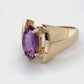 14K Yellow Gold & Amethyst Ring; Size: 6.5; 5.1g