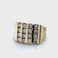 10K Yellow Gold Diamond Gentleman's Ring; 2.0CTW; 10.6g; Size 9