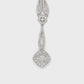 14K White Gold Diamond Pendant on 17" Chain Necklace; Effy