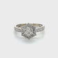 14K White Gold Diamond Lady's Fashion Ring; 3g; Size 9.5