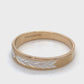 14K Two-Tone Yellow & White Gold Ring; 2.1DWT; 3.2g; Size: 10