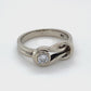 10K White Gold Diamond Ring; 0.24CTW; Size 5; 3.0g