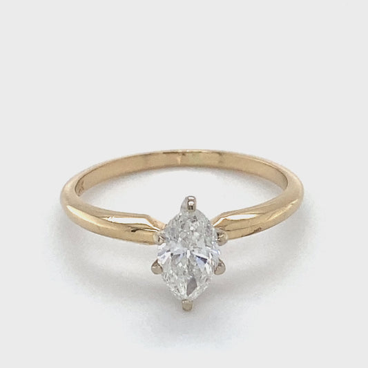 14K Yellow Gold Diamond Ring; 0.65CTW; Size: 6; 1.8g