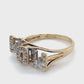 10K Yellow Gold & Diamond Chip "MOM" Ring; 1.9DWT; Size 7