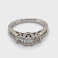 14K White Gold Diamond Ring; 0.36CTW; Size 7; 4.0g